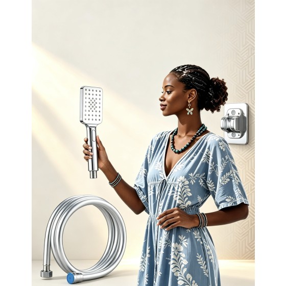 H25 chrome shower handle set,stock